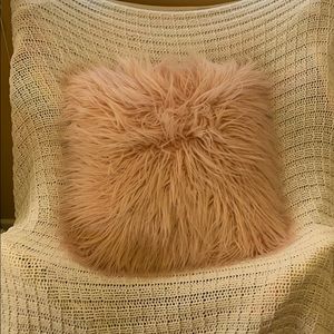 Fuzzy Pink Style Co-op Accent Pillow